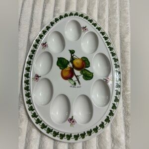 Portmeirion Pomona The Roman Apricot Deviled Egg Platter
